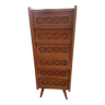 60's chest of drawers in rattan and wood