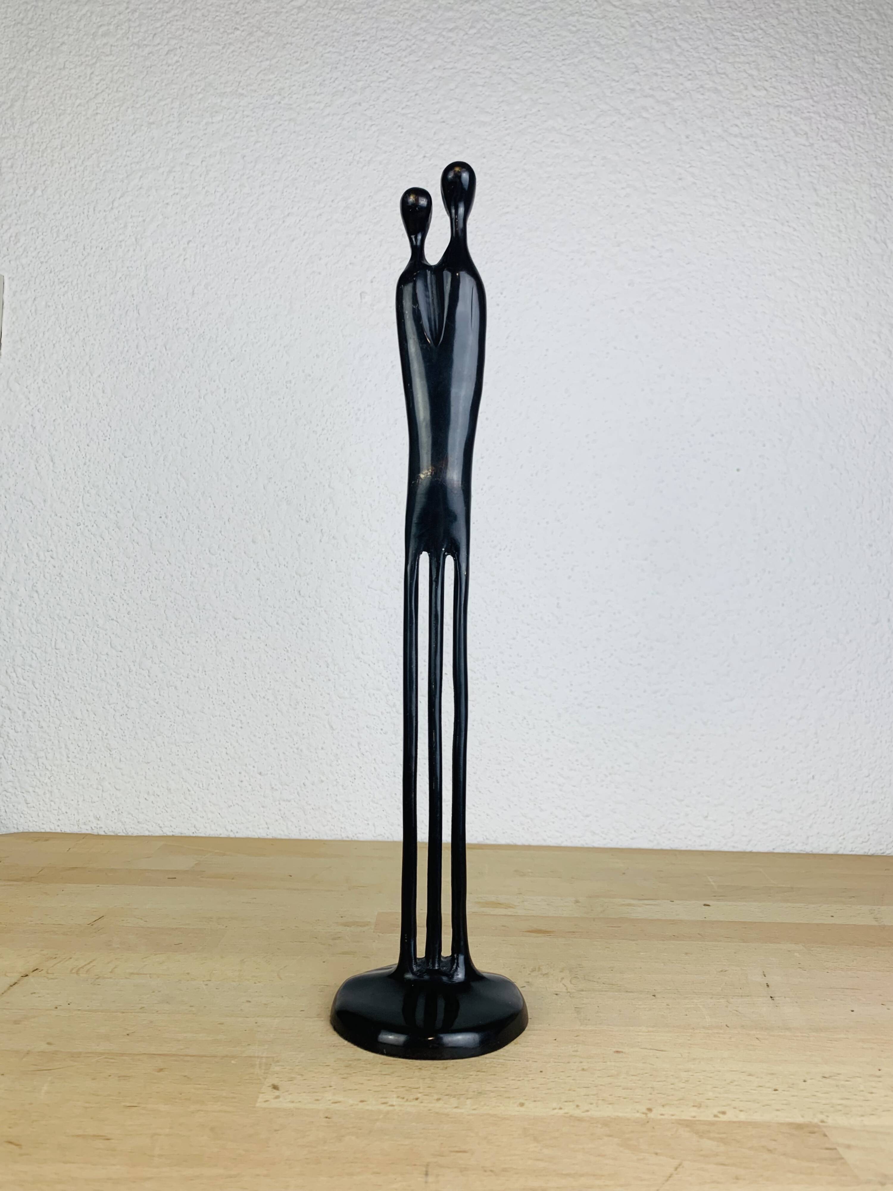 Bronze sculpture by Louise Hederström "Two Become One", Scandinavian