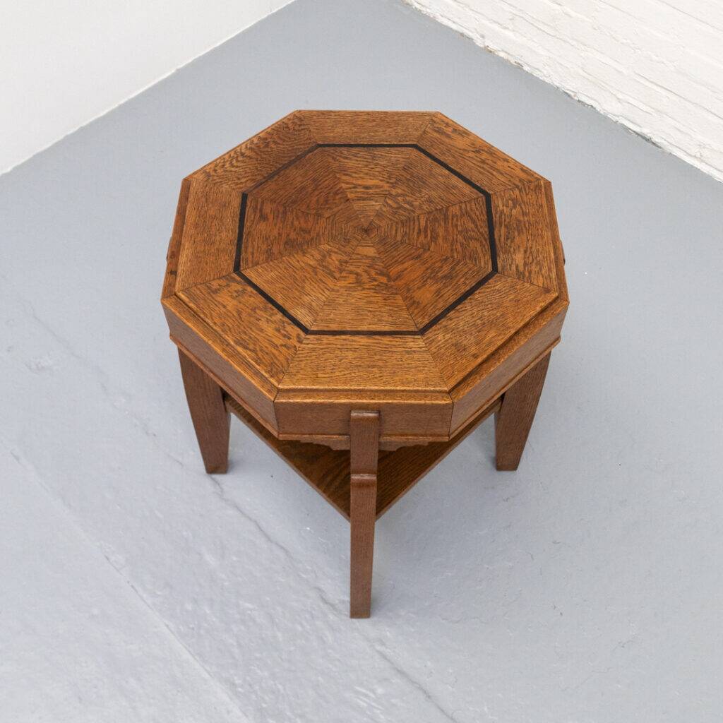 Octagonal Dutch Art Deco side table 1920s