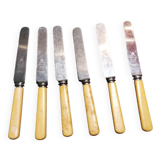 Antique Sheffield English cheese knives