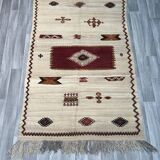 Handwoven Moroccan Rug, Tribal Rug, Taznakht Tribe Kilim Rug