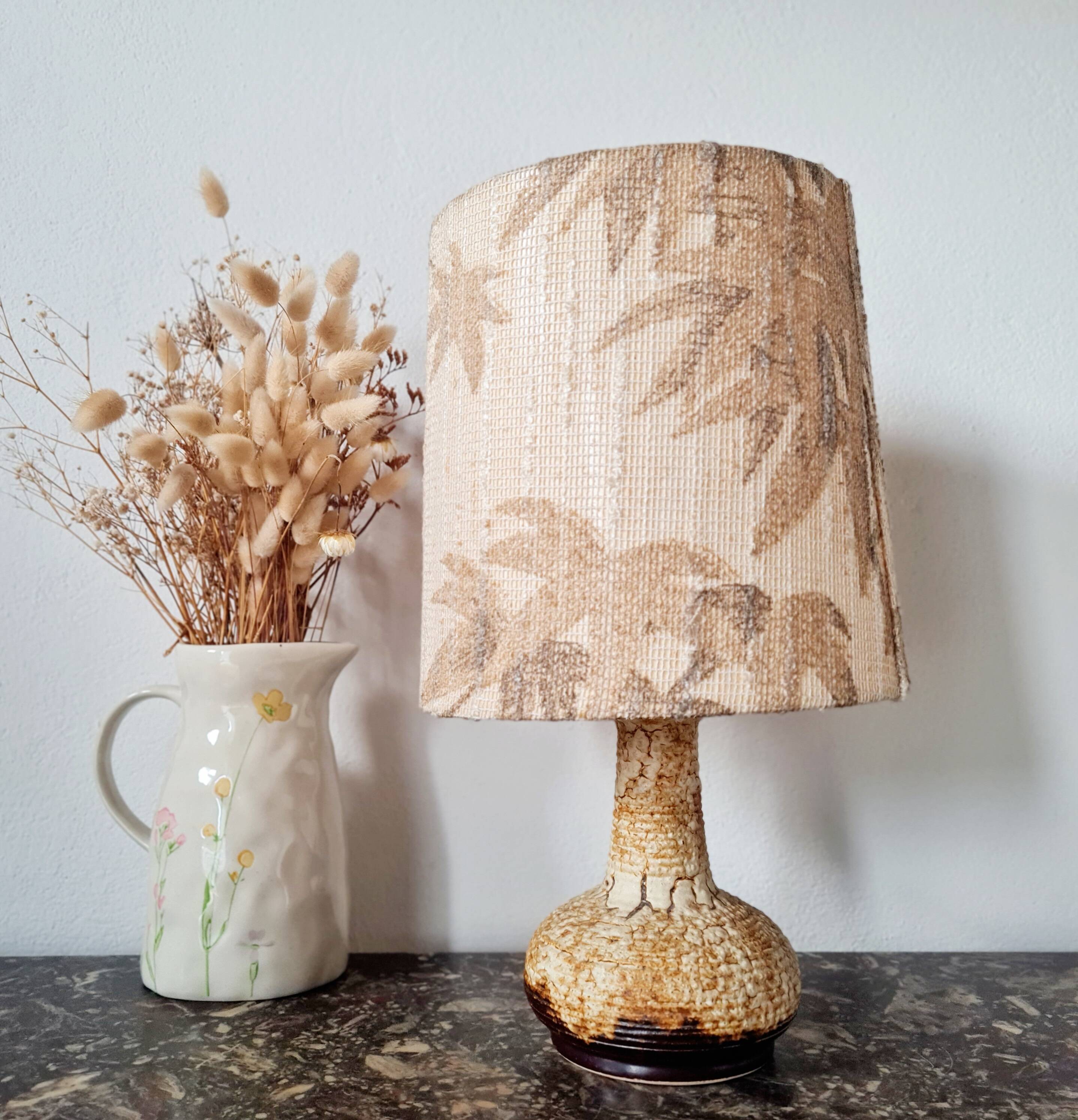 Vintage lamp with textured shade