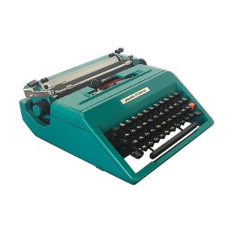 Machine à écrire Olivetti bleu canard Studio 45