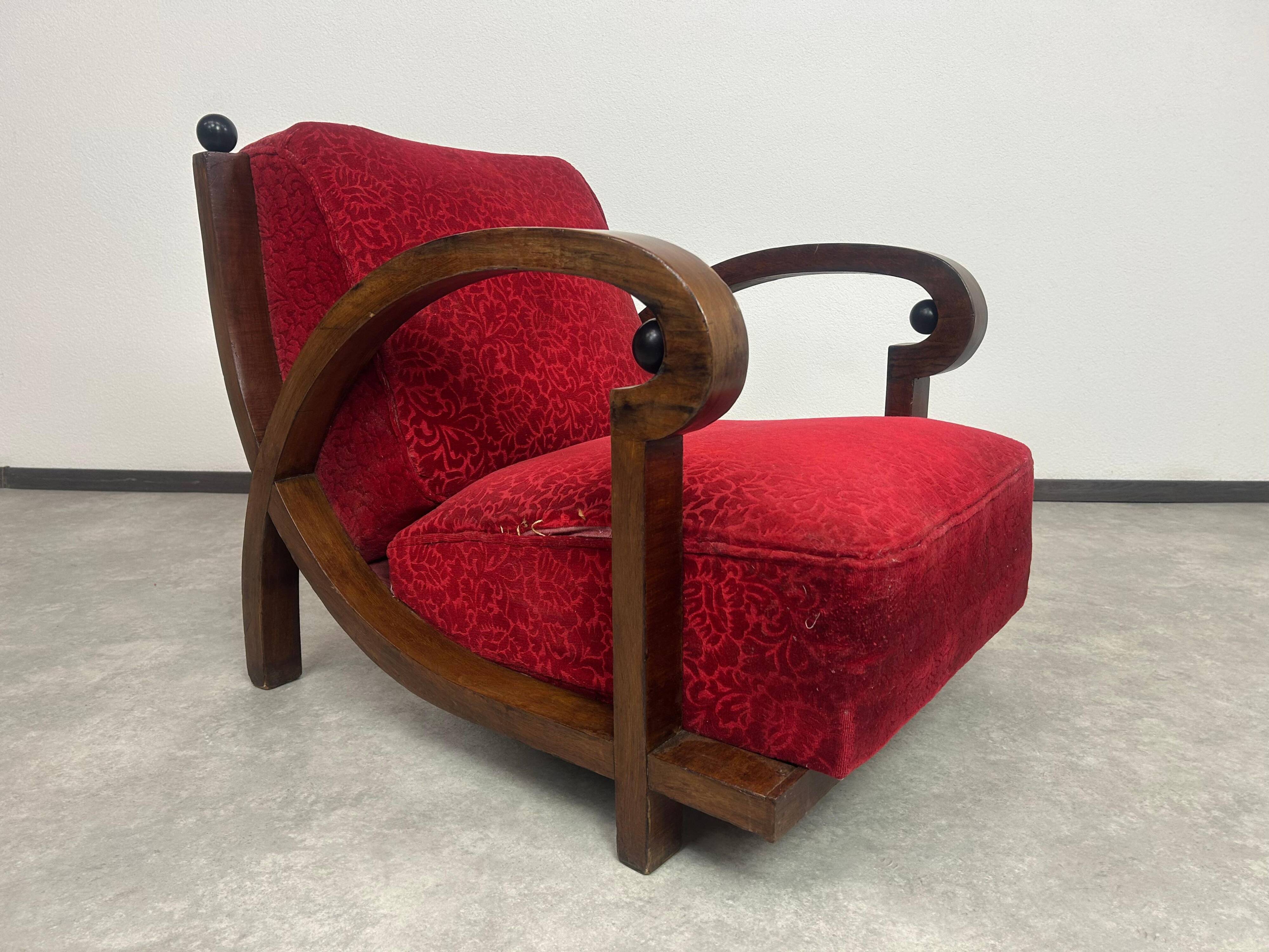 Fauteuils lounge Art déco (ensemble de 2)