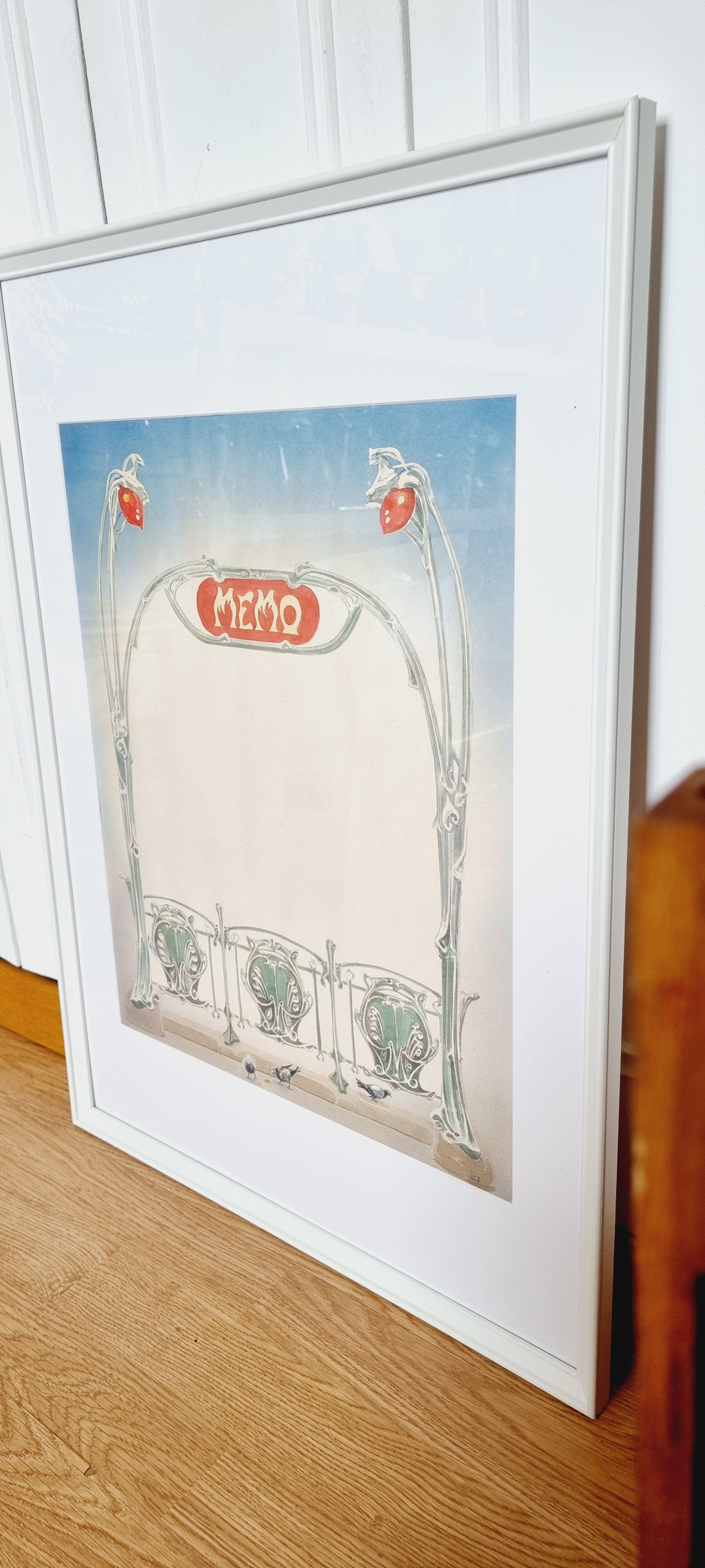 Impression d'Art Haute Qualité Aquarelle Célèbre Métro Paris