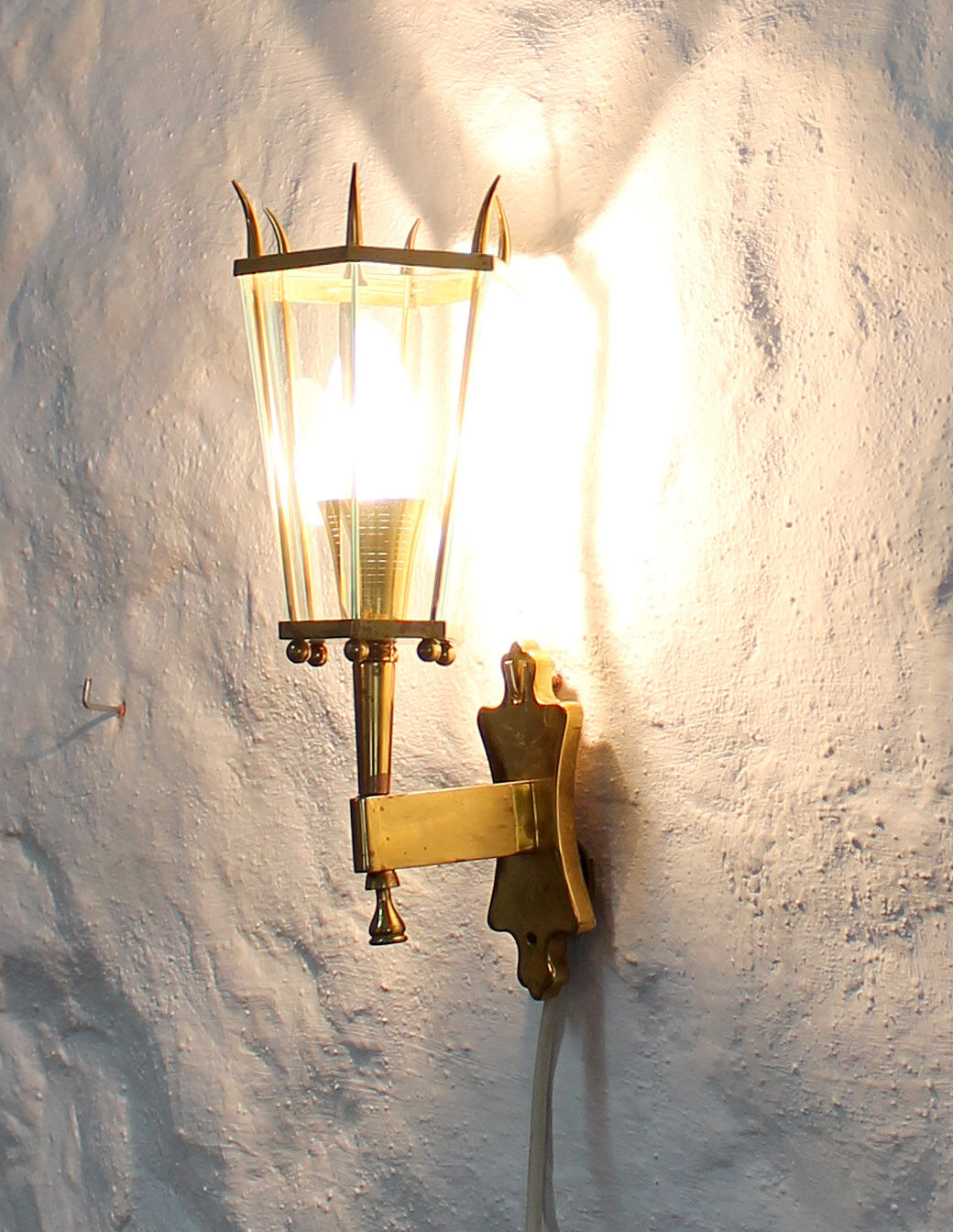Vintage brass wall sconce