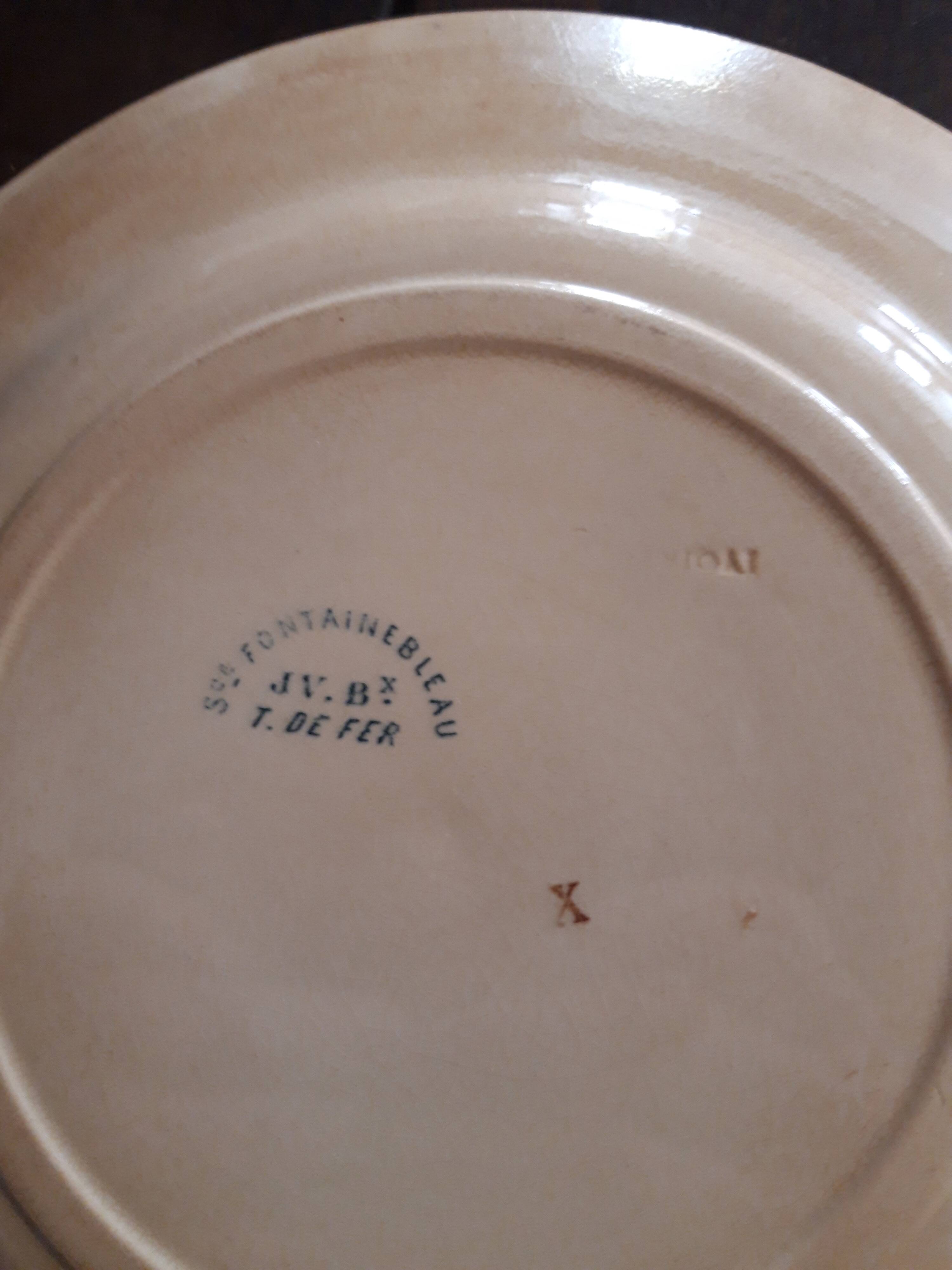 19th Century Plate, Ironstone, Old Man Design - Fontainebleau Pattern