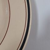 Set of semi-hollow ceramic plates from St Amand