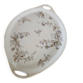 Large oval porcelain dish 19th century Hache Pépin-Lehalleur Vierzon