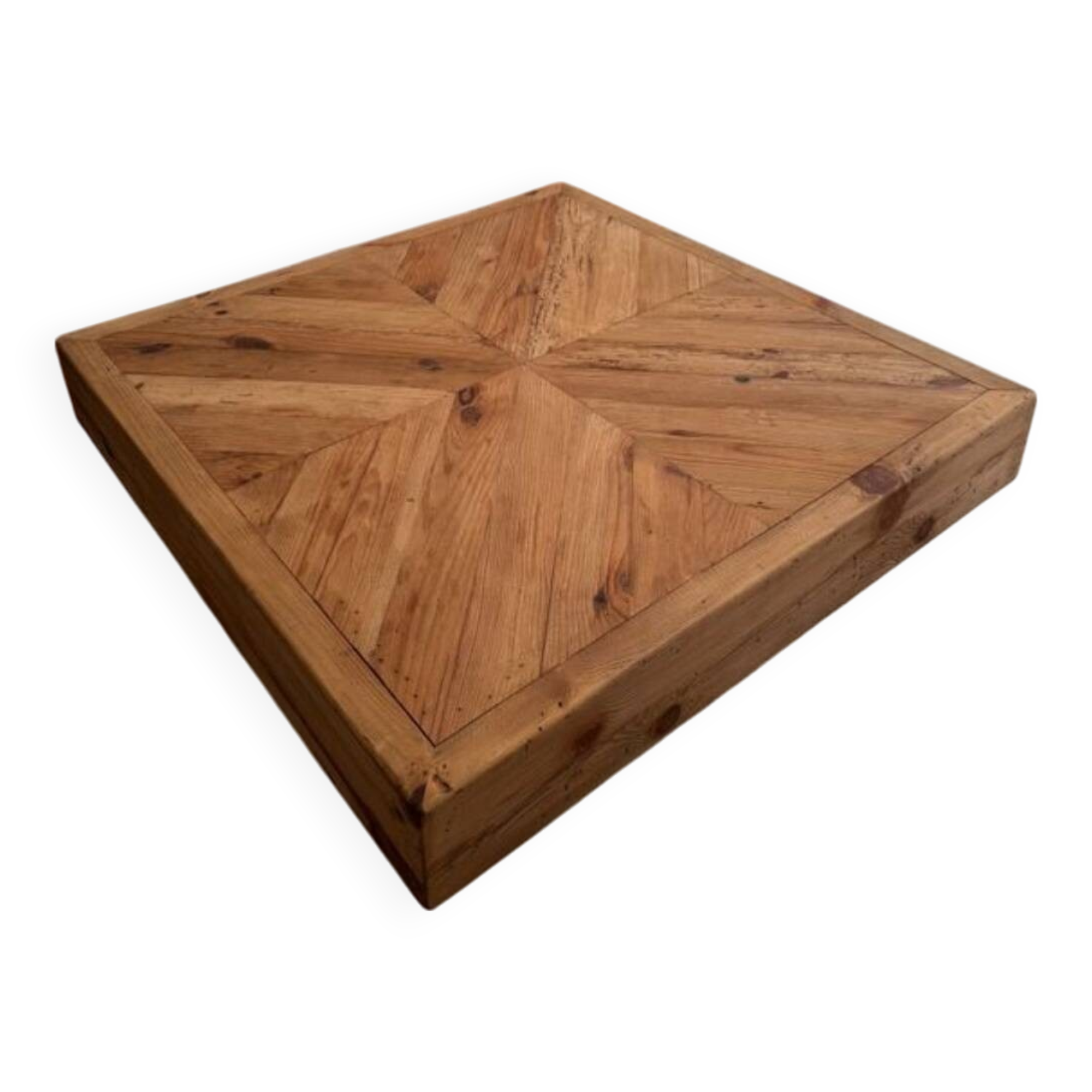 Raw wood coffee table