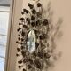 Asian flower mirror in silver metal – 88 cm – excellent condition