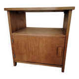 Solid oak bedside table