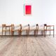 Chaises danoises en teck Mid-Century par Niels O. Møller # 77 & 57 Set de 6