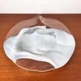 Vintage German glass plate or bowl by Hans Jürgen Richartz for Richartz Art Collection, Mathildenhütte, Solingen, Germany.