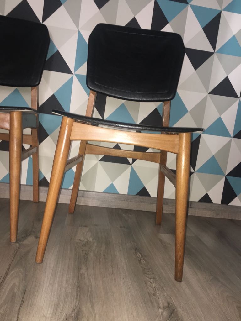 Set of 6 chairs scandinavians 1950