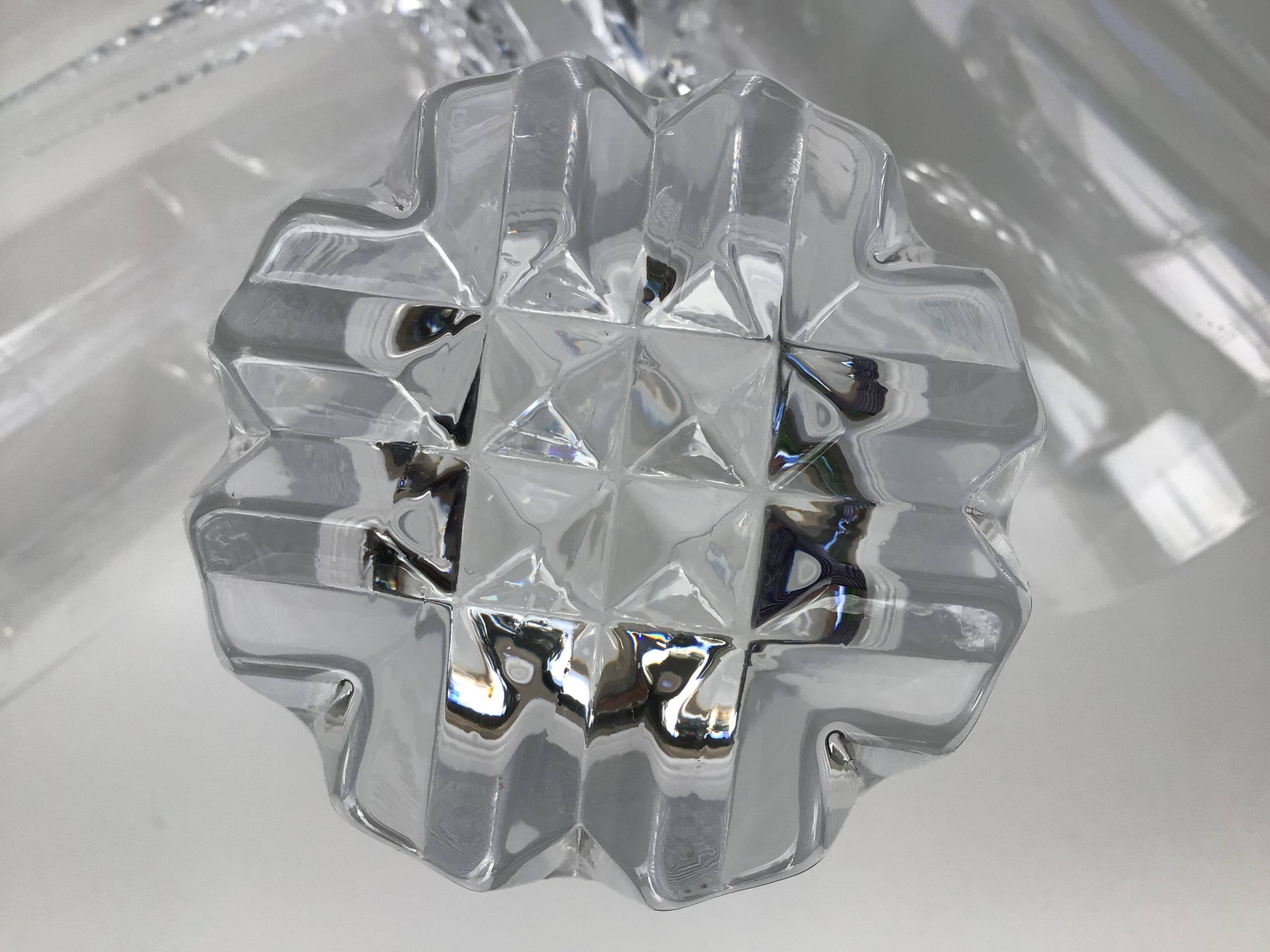 6 Crystal Long Drink Glasses with Spikes