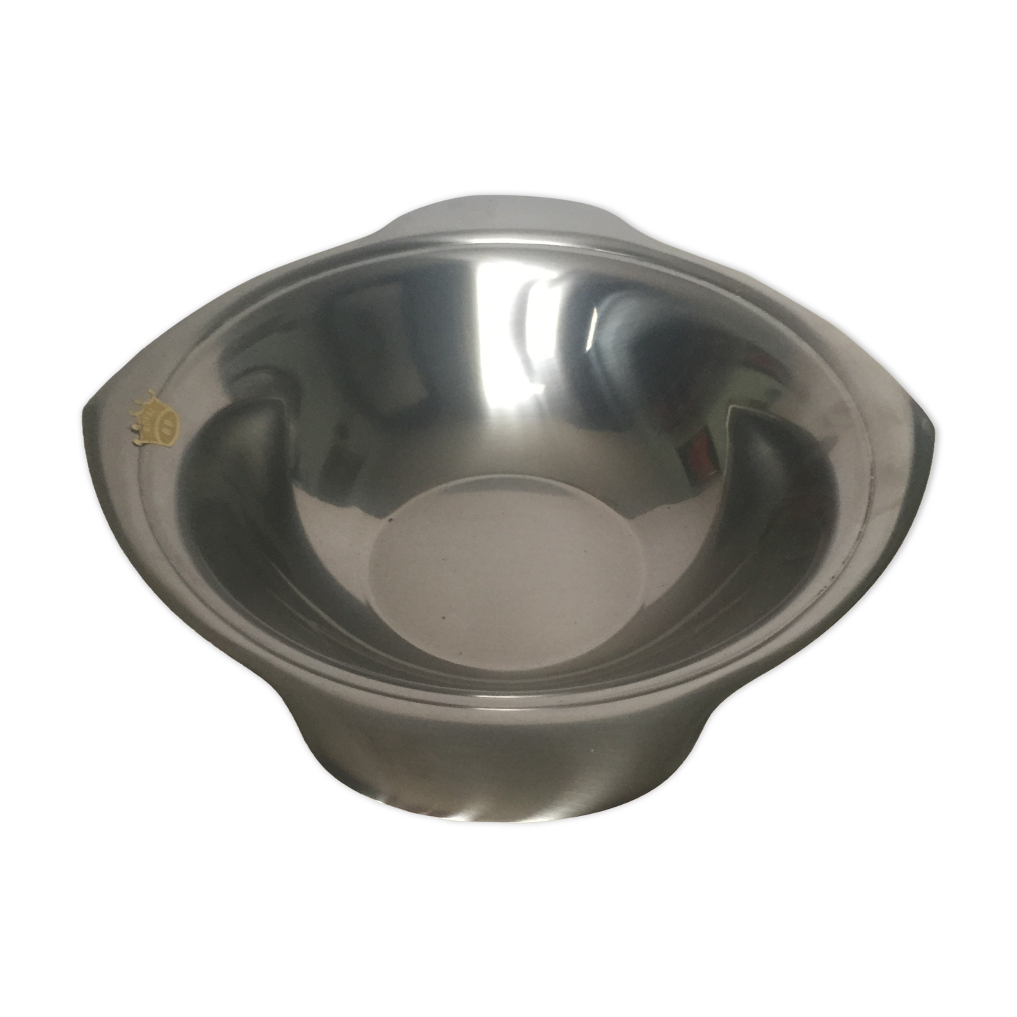 Brushed metal salad bowl