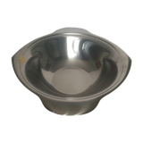 Brushed metal salad bowl