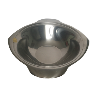 Brushed metal salad bowl