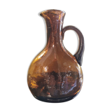 Vintage pitcher amber glass