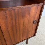 Danish retro vintage library in rosewood with sliding doors from the 1960s.