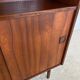 Danish retro vintage library in rosewood with sliding doors from the 1960s.
