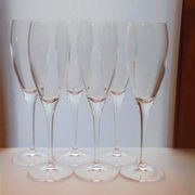 Set of 6 champagne flutes