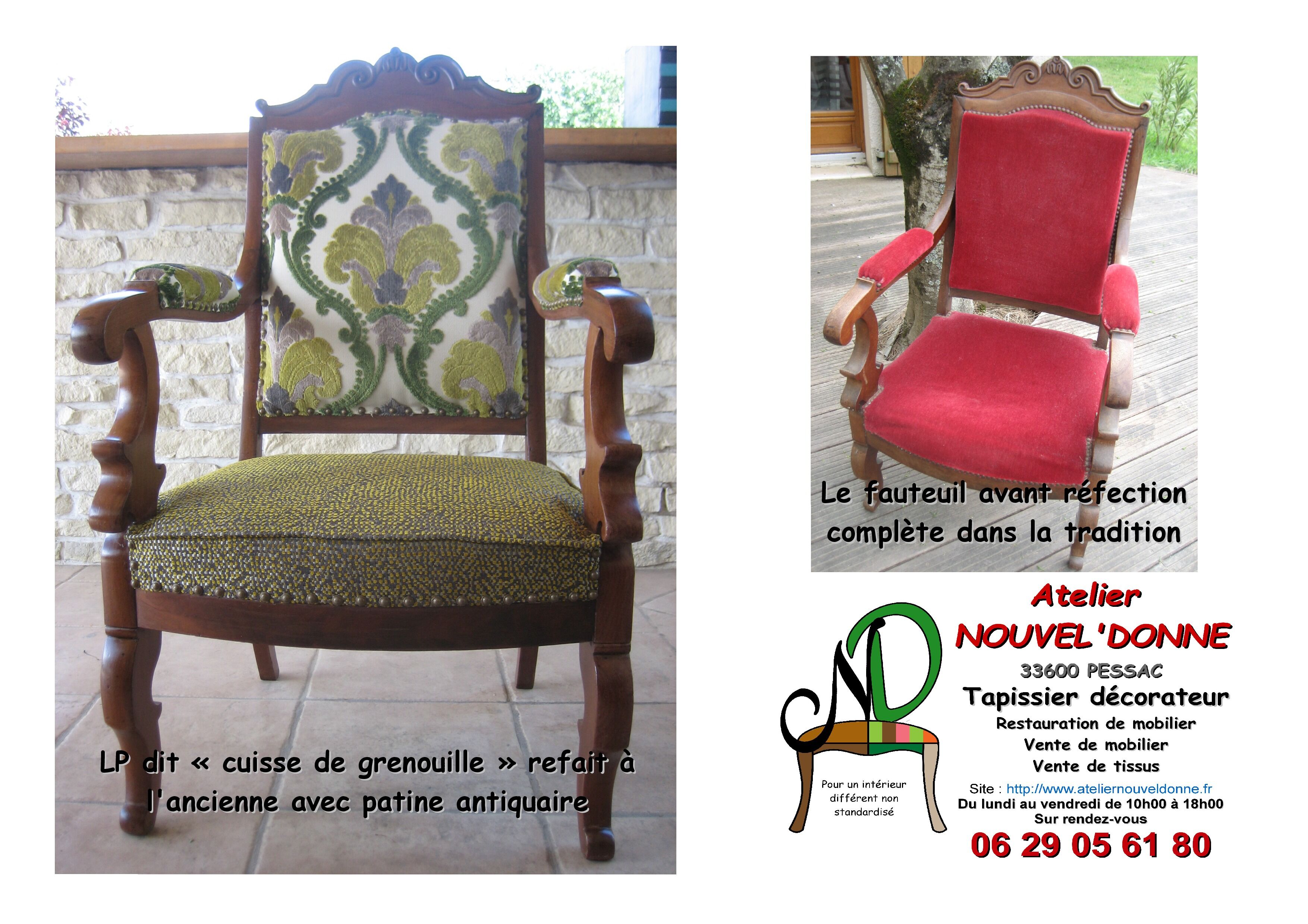 Chair Louis Philippe frog leg