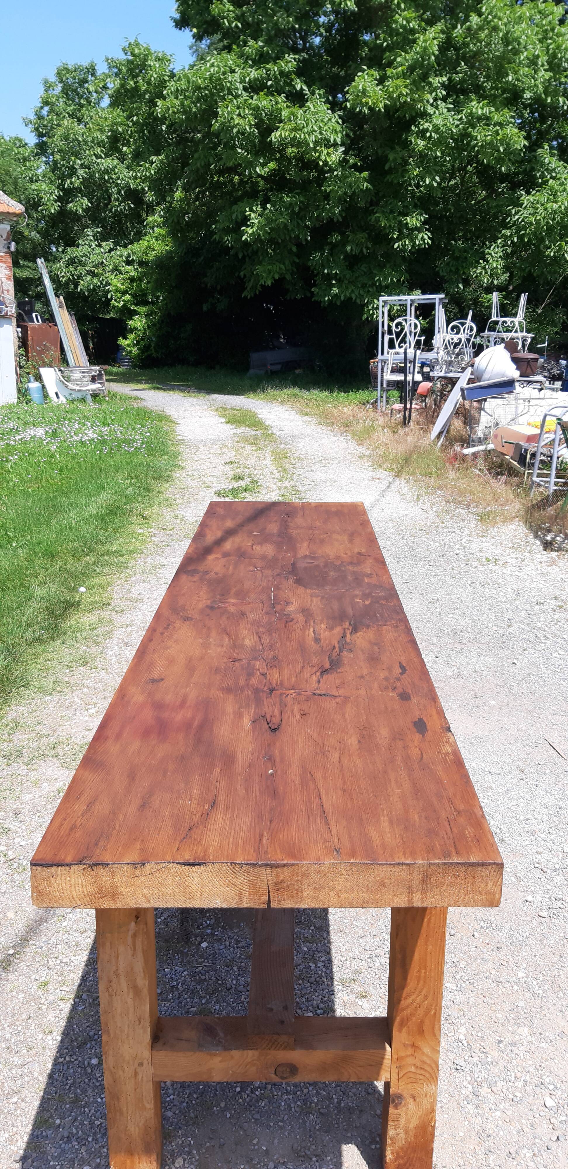 Wooden workbench with 1 drawer