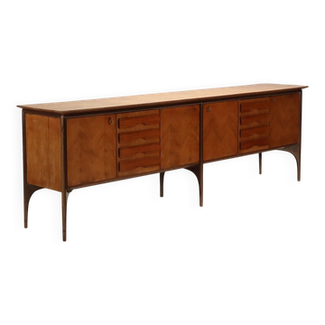 Vintage buffet design by Ico Parisi in ebonised wood, 1950s.