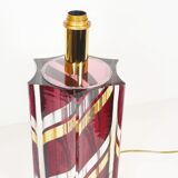 Large Italian lucite table lamp by Romeo Rega