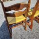 chaises vintage en chêne GUILLERME & CHAMBRON