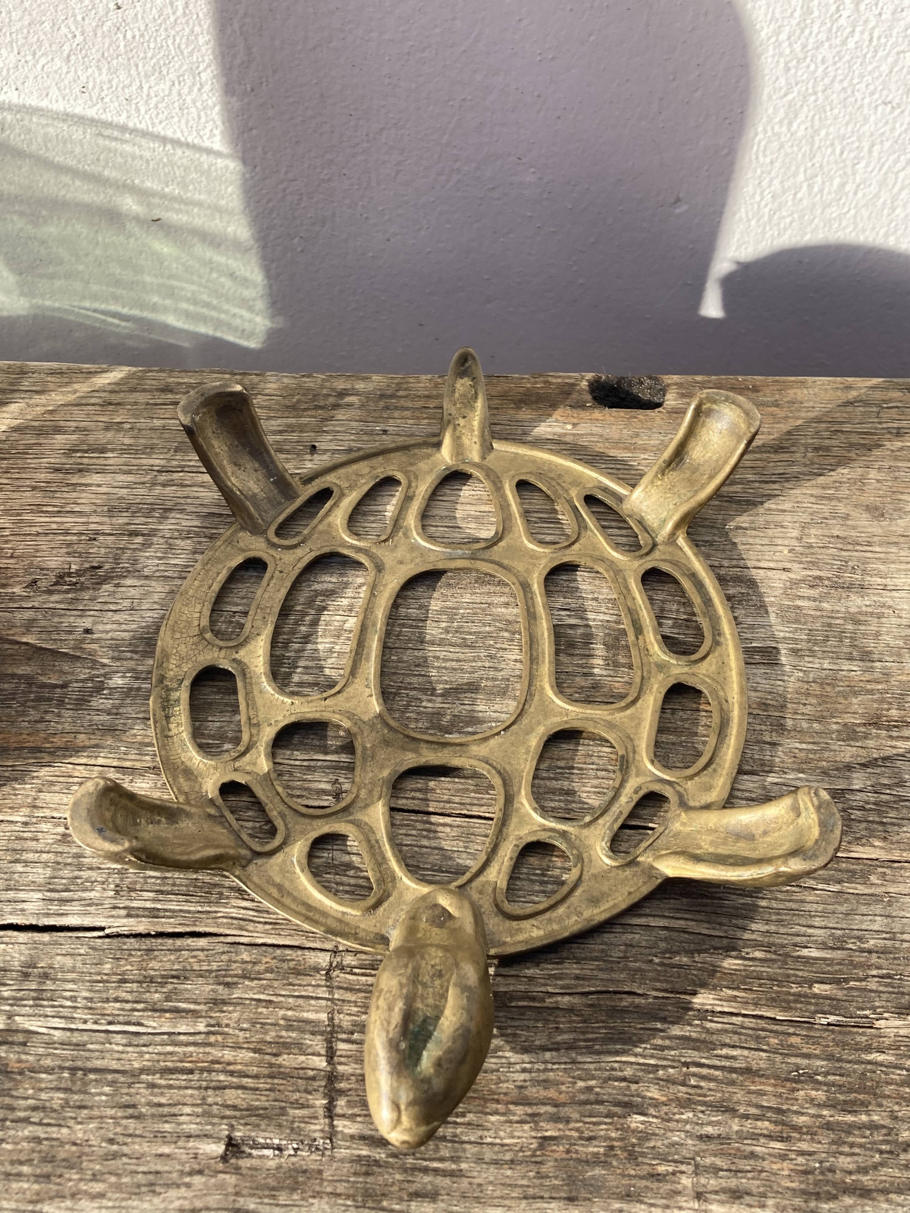 Vintage brass turtle trivia