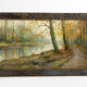 Paysage d'automne par Kees Terlouw, peinture impressionniste, France, circa 1910