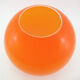 Orange opalin glass globe suspension - vintage 70s
