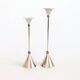 Pair of candlesticks | Steel and brass | Postmodern 1980s