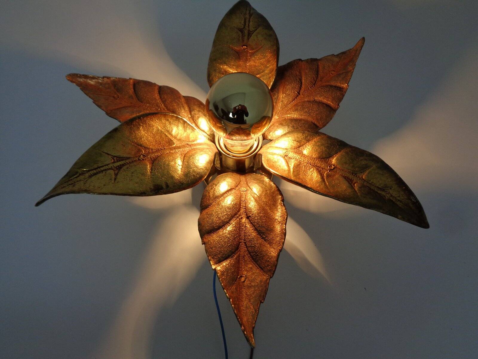 Hollywood Regency Wall Lamp by Willy Daro for Massive, Belgium, 1970s