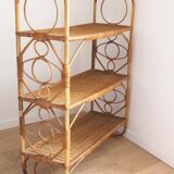 Rattan bookcase
