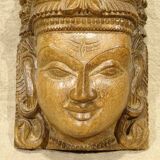Hindu Shiva mask head wooden sculpture?