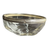 Baccarat Harcourt cream bowl – Cut crystal and silver – Head of Minerva hallmark