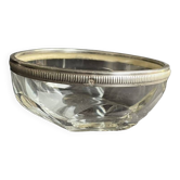 Coupe à crème Baccarat Harcourt – Cristal taillé et argent – Poinçon Tête de Minerve