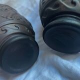 Pair of Art Deco vases Georges Le Feure (1868/1943) Glass paste Dancers