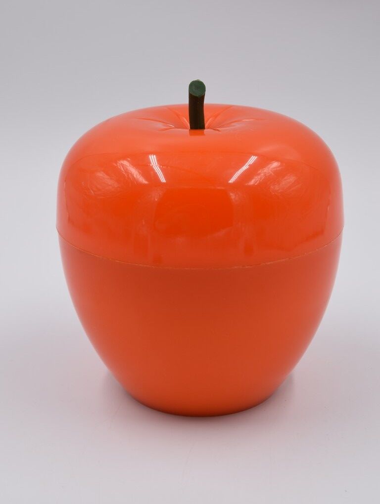 Vintage ice bucket in the shape of an orange apple