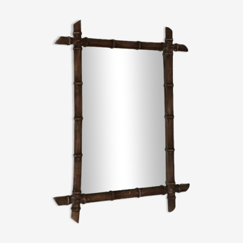 Miroir cadre bambou