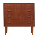 Teak chest of drawers, danish design, 1970s, made in denmark