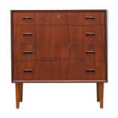 Teak chest of drawers, danish design, 1970s, made in denmark