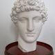 White plaster Greek head
