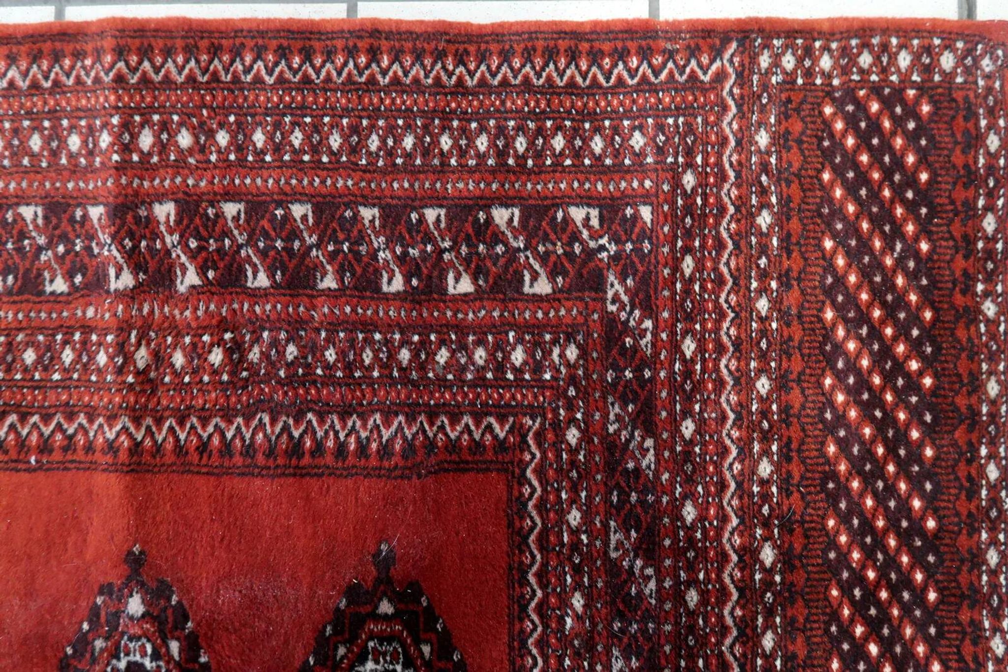 Tapis Boukhara ouzbek vintage fait main, 91 cm x 155 cm, années 1950