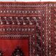 Handmade vintage Uzbek Bukhara rug 91cm x 155cm, 1950s