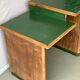 Vintage green Formica desk renovated in raw wood